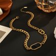 Black Acrylic & 18K Gold-Plated Curb Chain Necklace Online