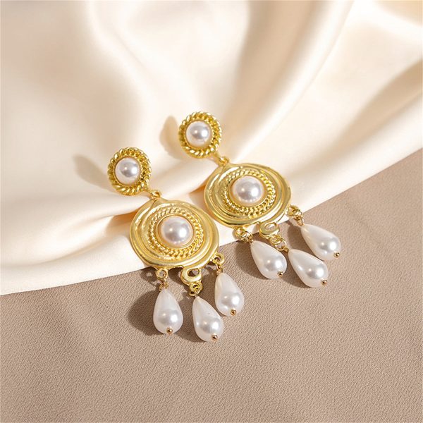 Pearl & 18K Gold-Plated Tassel Drop Earrings Sale