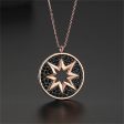 Black Cubic Zirconia & 18K Rose Gold-Plated Sun Pendant Necklace Sale