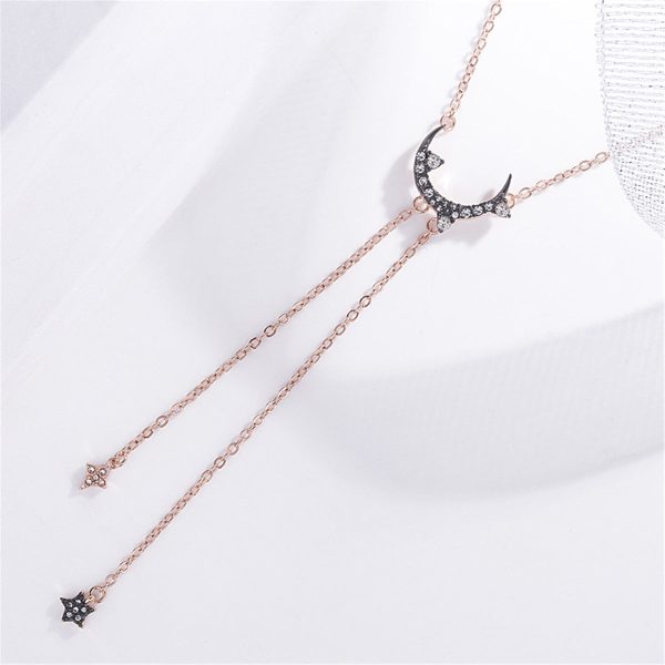 Black Cubic Zirconia & 18K Rose Gold-Plated Pendant Necklace Online Hot Sale