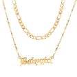 18K Gold-Plated  Baby Girl  Layered Bar Necklace Online Hot Sale