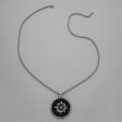 Black Enamel & Silver-Plated Compass Pendant Necklace Hot on Sale