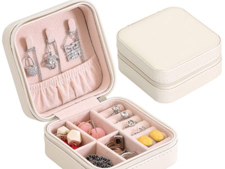 White Zip Square Jewelry Box Supply