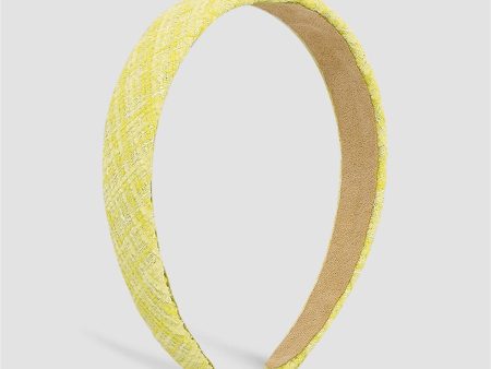 Yellow Lattice Hard Headband Fashion