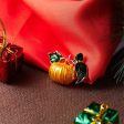 Orange & Green Pumpkin Brooch Cheap