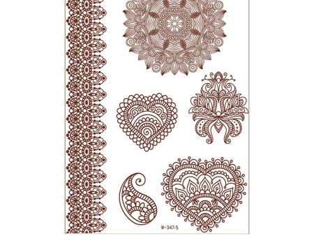 Red Filigree Heart Temporary Tattoo Set - 5 Pcs For Cheap