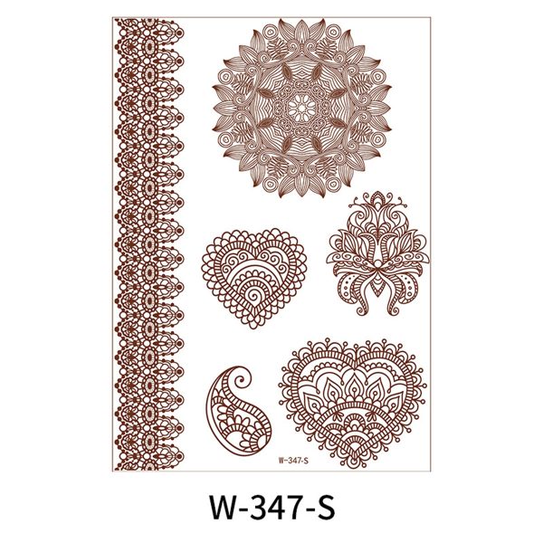 Red Filigree Heart Temporary Tattoo Set - 5 Pcs For Cheap