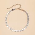 Silver-Plated Crossing Snake Choker Necklace Sale