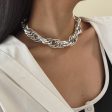 Silver-Plated Intertwined Choker Necklace For Sale