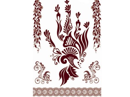 Red Floral Wing Temporary Tattoos-Set Of 5 Sale