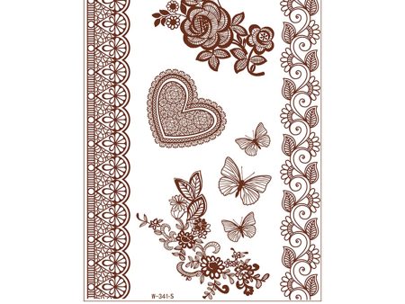 Red Heart Butterfly Temporary Tattoos-Set Of 5 Hot on Sale