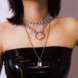 Black Polystyrene & Silver-Plated Layered Padlock Pendant Necklace Sale