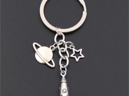 Silver-Plated Rocket Key Chain on Sale