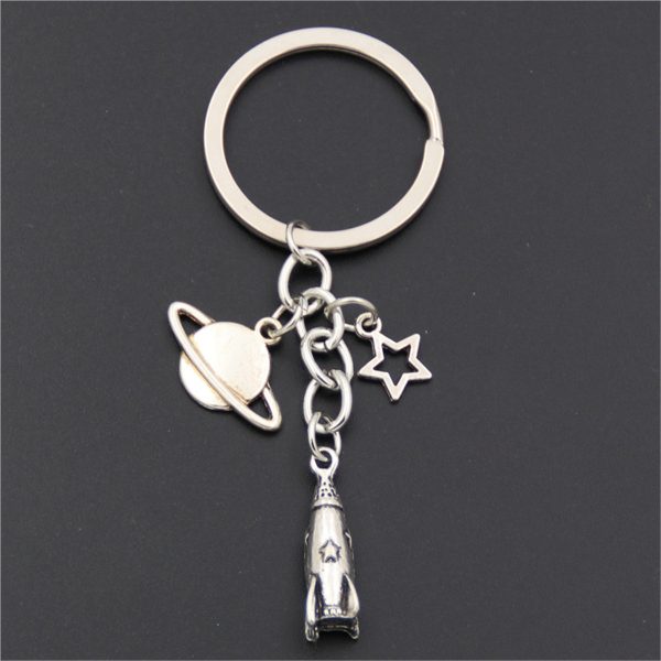 Silver-Plated Rocket Key Chain on Sale