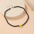 Black Howlite & Silver-Plated Smiley Beaded Choker Necklace Hot on Sale