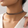 Black Fishbone Choker Necklace Online