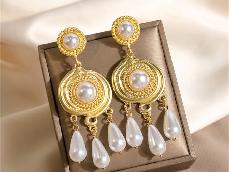 Pearl & 18K Gold-Plated Tassel Drop Earrings Sale