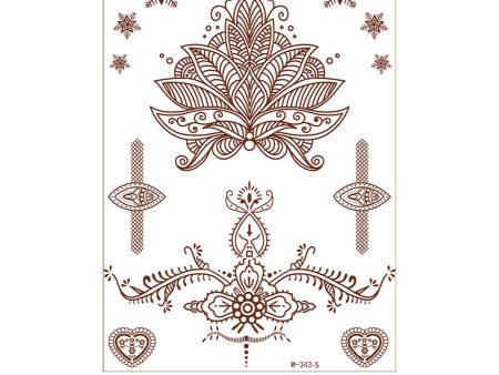 Red Floral Snowflake Temporary Tattoos-Set Of 5 Cheap