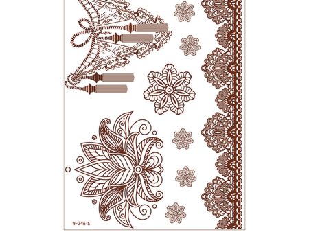 Red Floral Tassel Temporary Tattoos-Set Of 5 Cheap