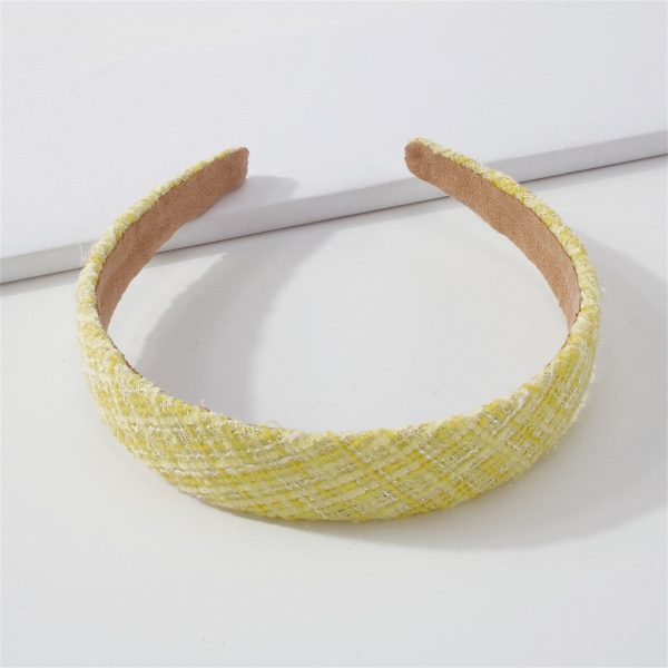 Yellow Lattice Hard Headband Fashion