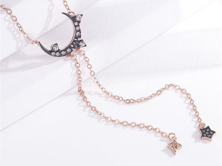 Black Cubic Zirconia & 18K Rose Gold-Plated Pendant Necklace Online Hot Sale