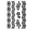 Black Heart Flower Temporary Tattoo Sheet on Sale