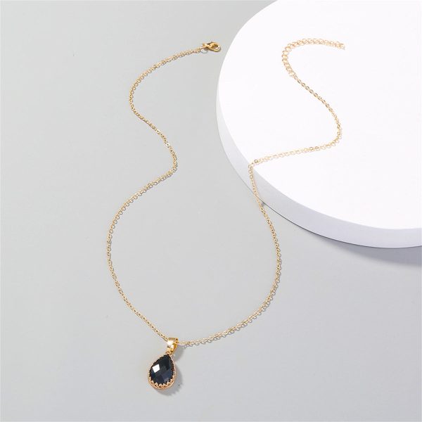 Black Crystal & 18K Gold-Plated Pendant Necklace Sale