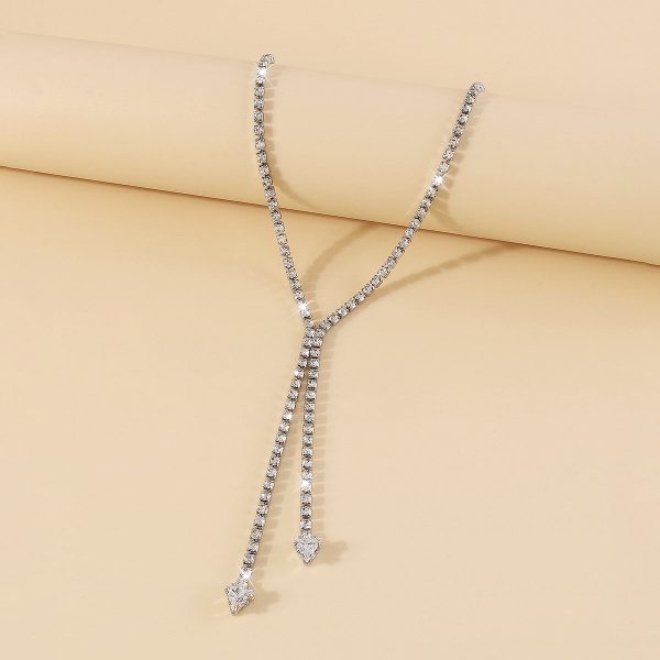 Crystal & Cubic Zirconia Silver-Plated Arrow Lariat Necklace Discount