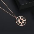 Black Cubic Zirconia & 18K Rose Gold-Plated Sun Pendant Necklace Sale