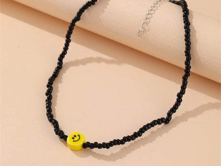 Black Howlite & Silver-Plated Smiley Beaded Choker Necklace Hot on Sale