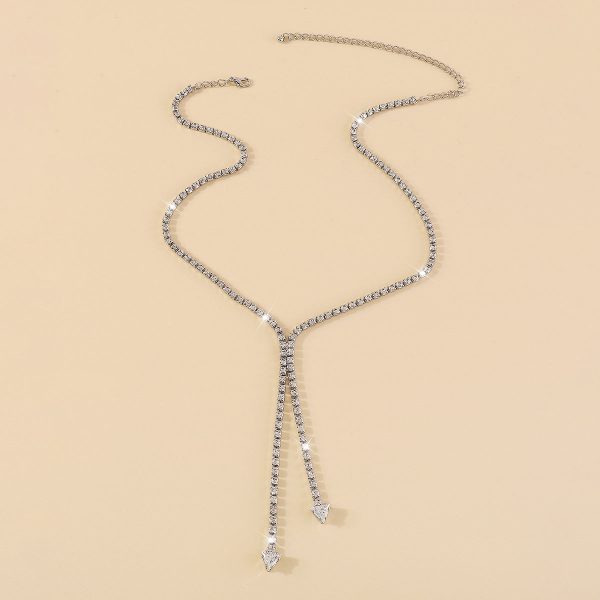 Crystal & Cubic Zirconia Silver-Plated Arrow Lariat Necklace Discount