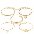 Crystal & 18K Gold-Plated Station Bracelet & Cuff Set Cheap