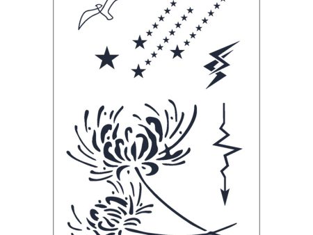 Black Mum & Lightning Temporary Tattoos - 5 Pcs Cheap