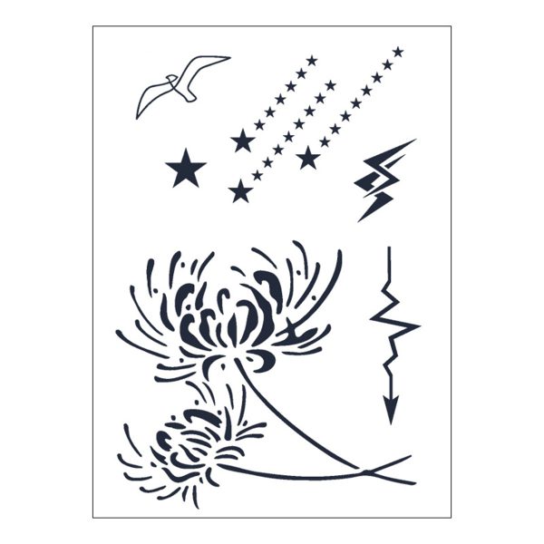 Black Mum & Lightning Temporary Tattoos - 5 Pcs Cheap