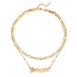 18K Gold-Plated  Baby Girl  Layered Bar Necklace Online Hot Sale