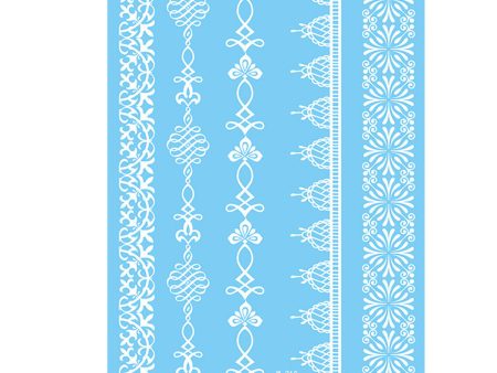 White Botanical Temporary Tattoo Sheet - 5 Pcs Online Sale