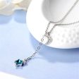 Blue Crystal & Cubic Zirconia Moon Pendant Necklace Online Hot Sale