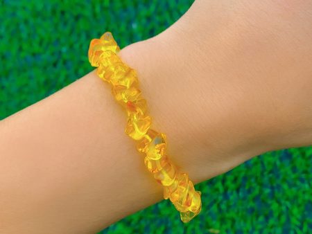 Orange Resin Stretch Bracelet Fashion