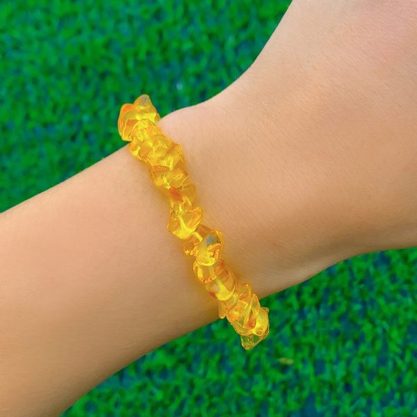 Orange Resin Stretch Bracelet Fashion