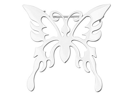 Silver-Plated Butterfly Brooch For Cheap