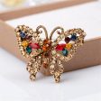 Red & Green Cubic Zirconia Butterfly Brooch Cheap