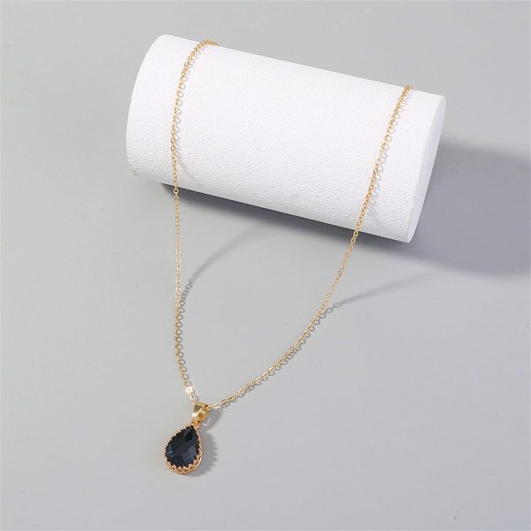 Black Crystal & 18K Gold-Plated Pendant Necklace Sale