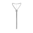 Silver-Plated Herringbone Chain Knot Lariat Necklace Sale