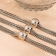 Silver-Plated Ball Layered Choker Necklace For Cheap