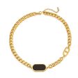 Black Acrylic & 18K Gold-Plated Curb Chain Necklace Online