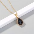 Black Crystal & 18K Gold-Plated Pendant Necklace Sale