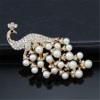 Pearl & 18K Gold-Plated Peacock Pavé-Set Brooch For Discount