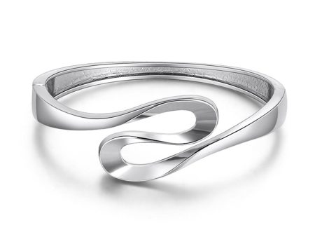 Silver-Plated Ribbon Bangle Sale