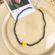 Black Howlite & Silver-Plated Smiley Beaded Choker Necklace Hot on Sale