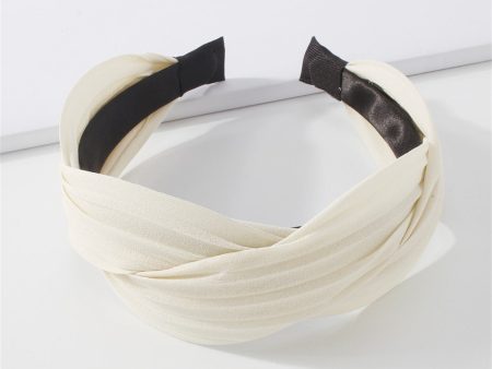 White Crisscross Hard Headband Online Hot Sale